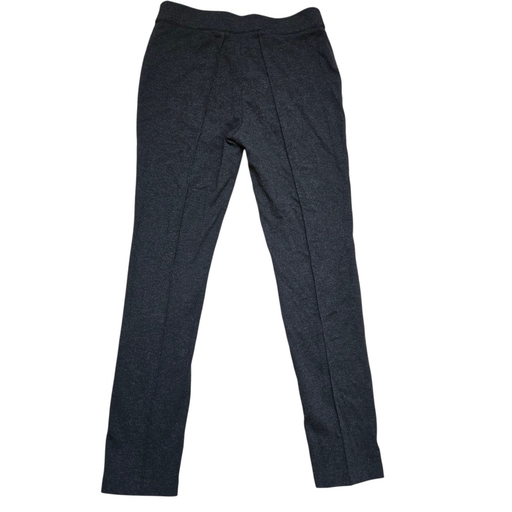 Akris Punto Charcoal Grey Knit Pintuck Slim Leg Trousers womens Size 6